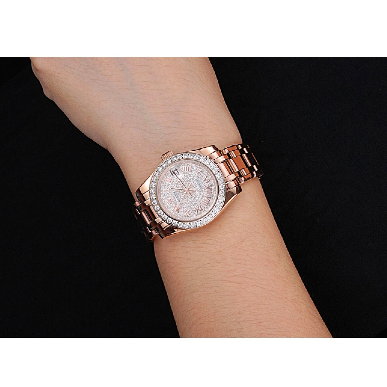 Good Copy Rolex Watches Gold Rolex Bracelet Pink And Case And Diamond Datejust Bezel Dial 622836 0601